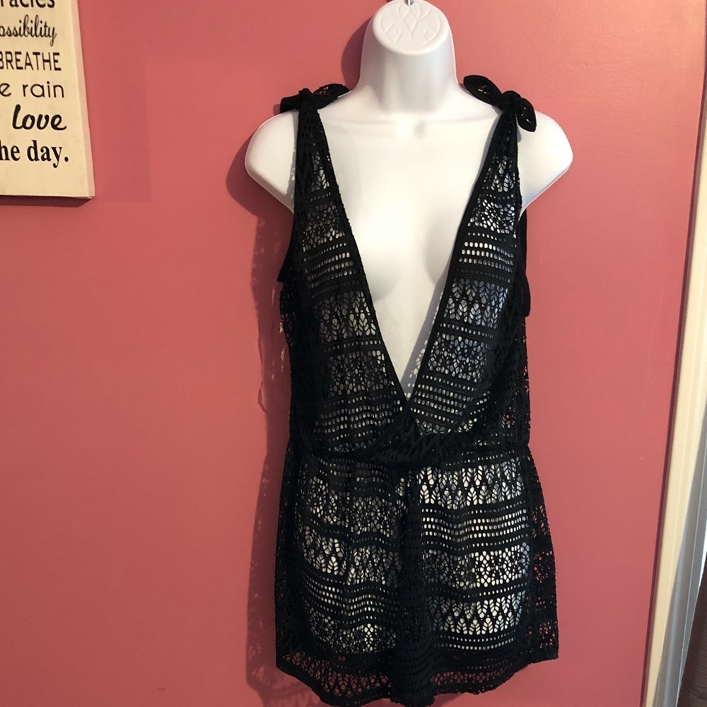 Mesh cover up romper